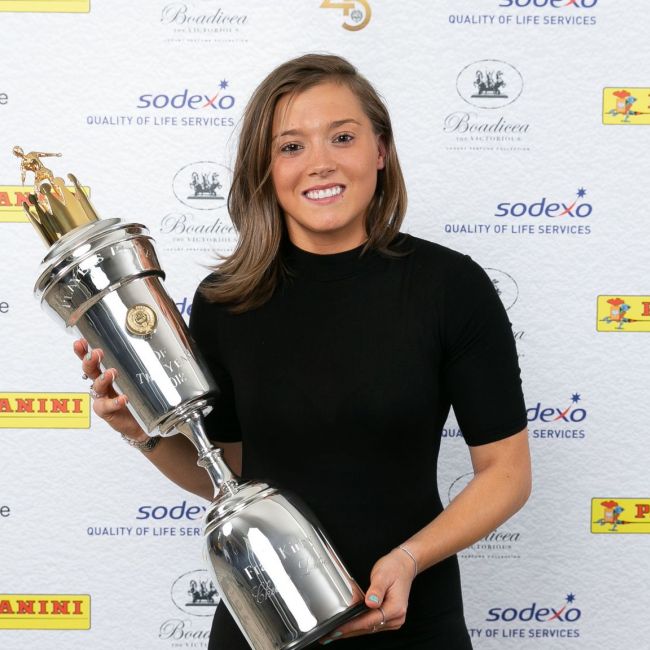 Fran Kirby of Chelsea wins the PFA Player