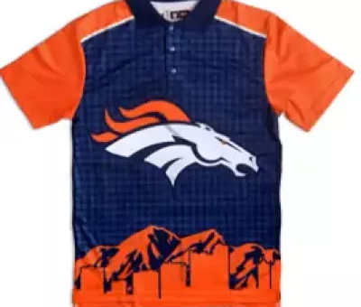 Denver Broncos Team Apparel Short Sleeve Polo Shirt