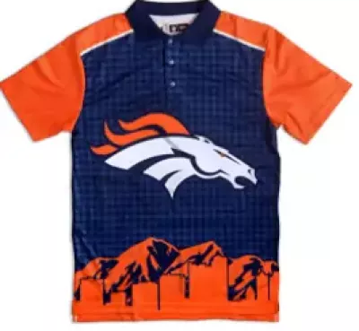 Denver Broncos Team Apparel Short Sleeve Polo Shirt